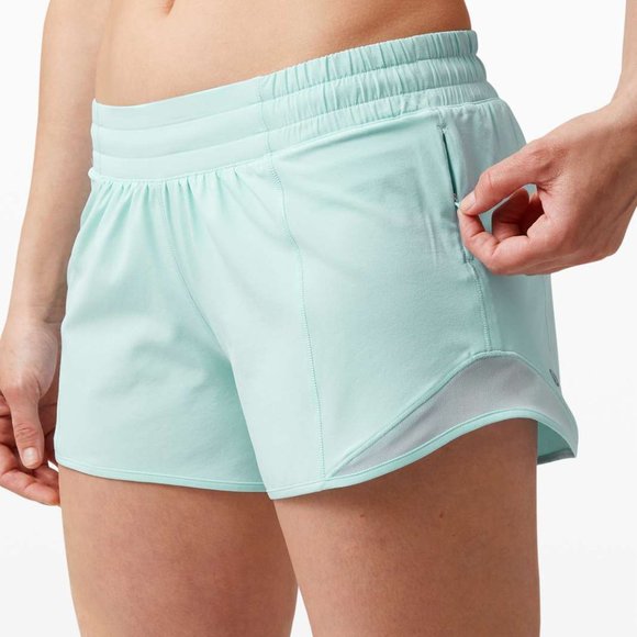 NWT Lululemon Size 4 Tall Hotty Hot Short II *Long 4" Blue Glow - Picture 1 of 10